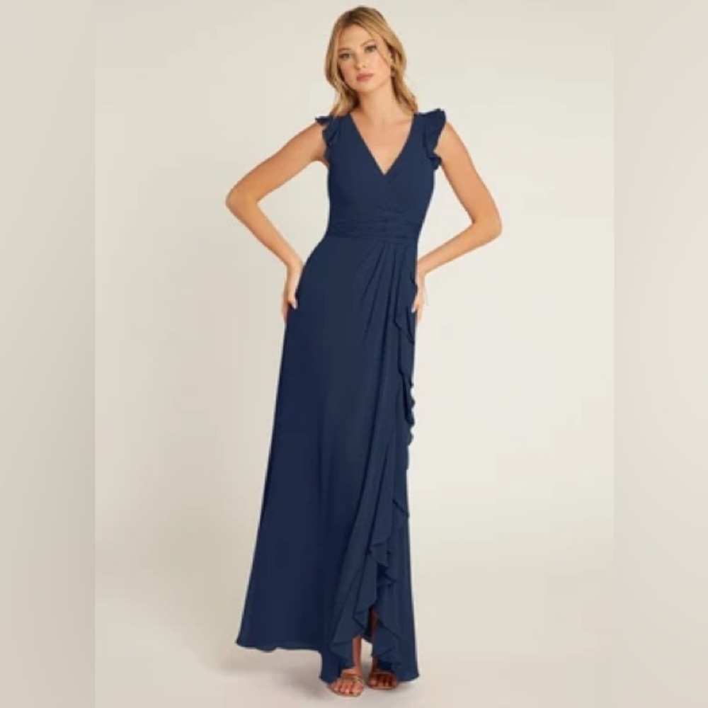 Azazie Dark Navy Tasha Bridesmaid Dress